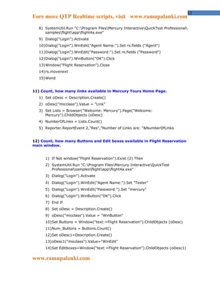 Qtp scripts | PDF