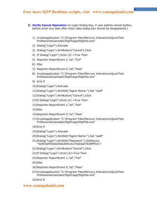 Qtp scripts | PDF