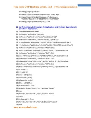 Qtp scripts | PDF