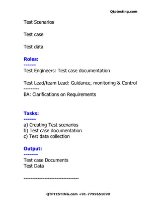 Qtp testing process | DOC
