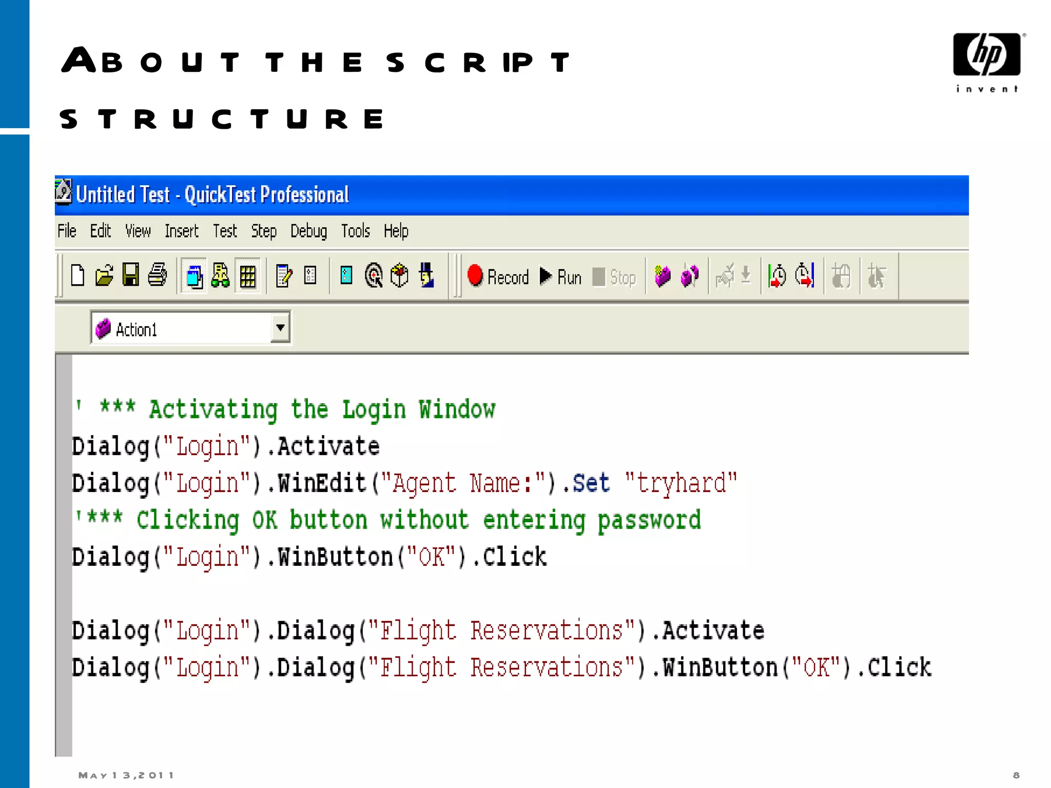 About the script structure 