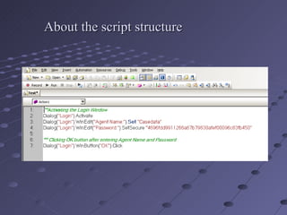 About the script structure 