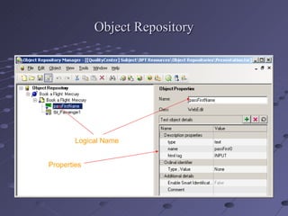 Object Repository Logical   Name Properties 