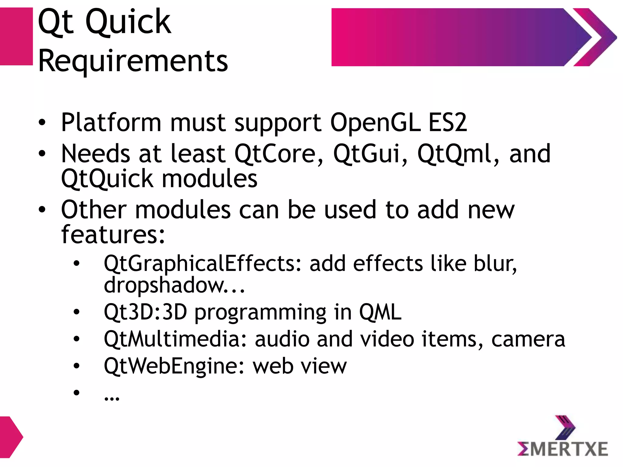 UI Programming with Qt-Quick and QML | PPTX | Web Development | Internet