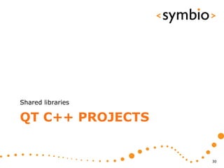 Shared libraries

QT C++ PROJECTS


                   30
 