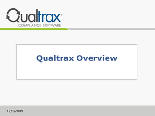 Qualtrax Overview 