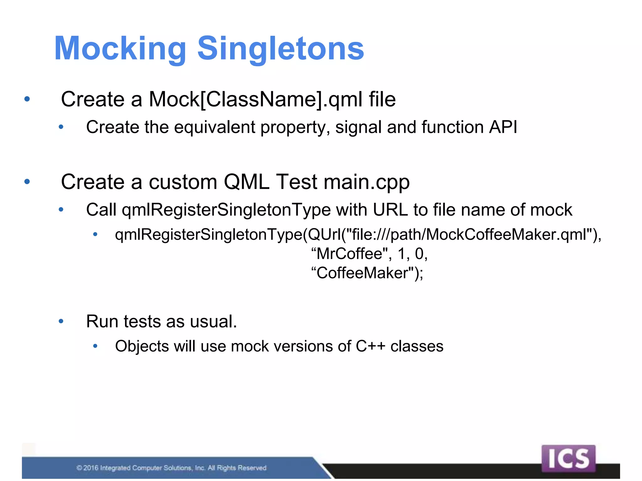 Qt test framework | PPT
