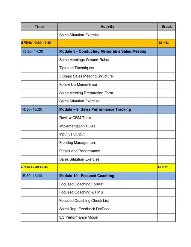 QTTM And Quota Coach Agenda
