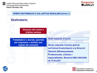 Institut d’Educació Secundària i Superior
d’Ensenyaments Professionals
Esteve Terradas i Illa




                                            20
 