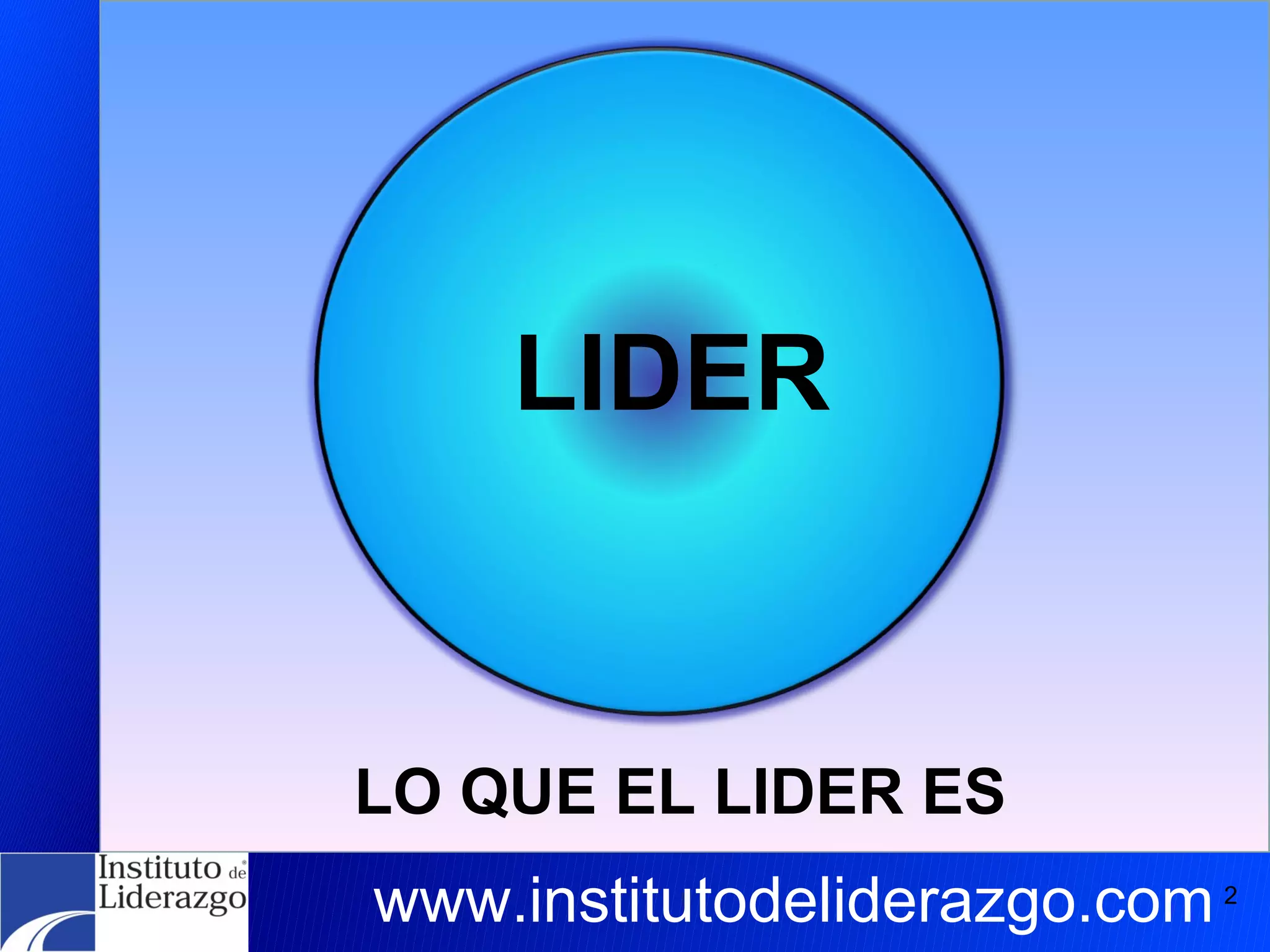 LIDER LO QUE EL LIDER ES www.institutodeliderazgo.com 