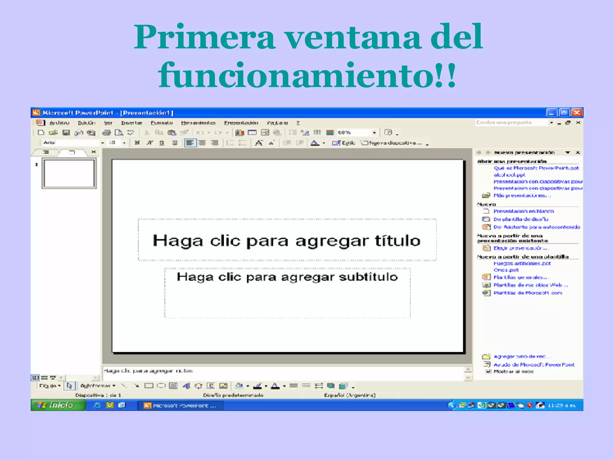 Primera ventana del funcionamiento!!