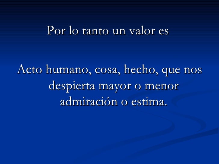 Qué Es Un Valor