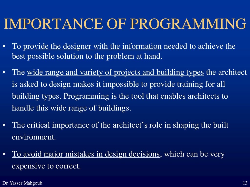Architectural Programming Lecture | PDF