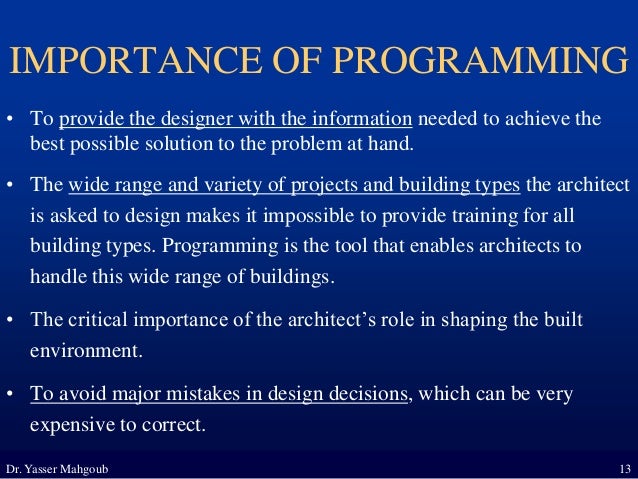 Architectural Programming Lecture | PDF