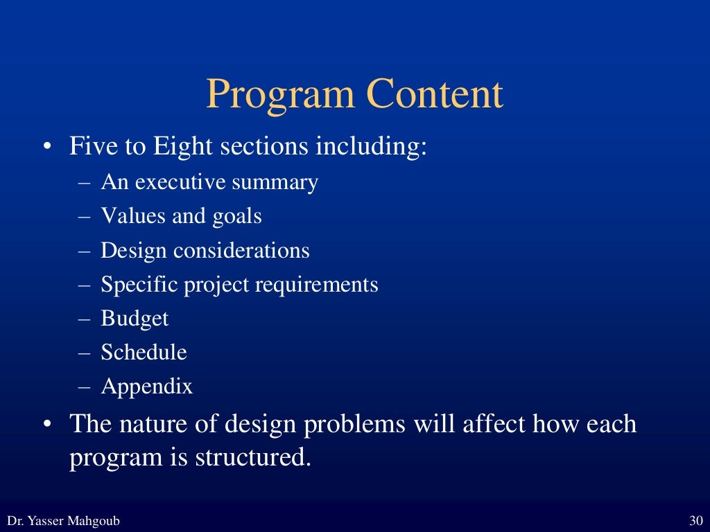 Architectural Programming Lecture | PDF