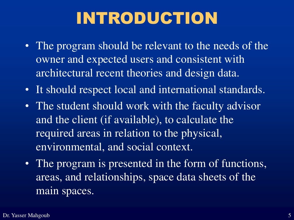 Architectural Programming Lecture | PDF