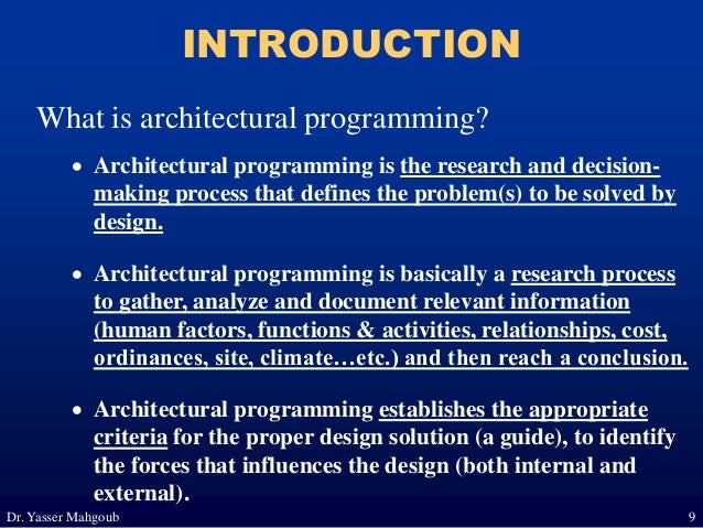 Architectural Programming Lecture | PDF