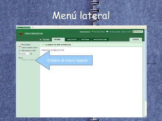 Menú lateral Editem el menú lateral 