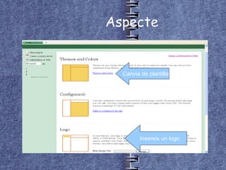 Aspecte Canvia de plantilla Insereix un logo 