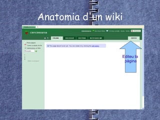 Anatomia d'un wiki Editeu la  pàgina 