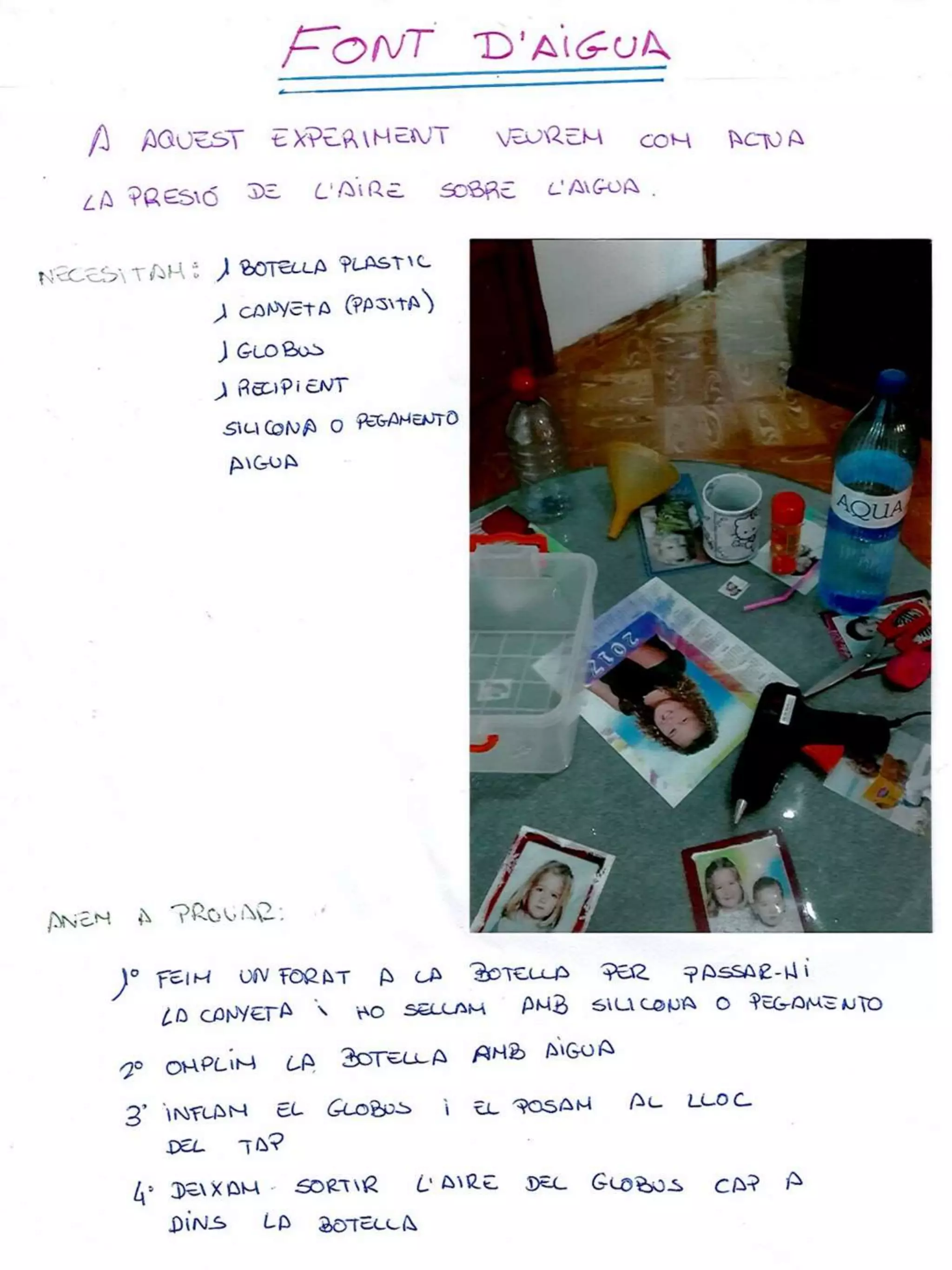 Quadern d'experiments 17/18