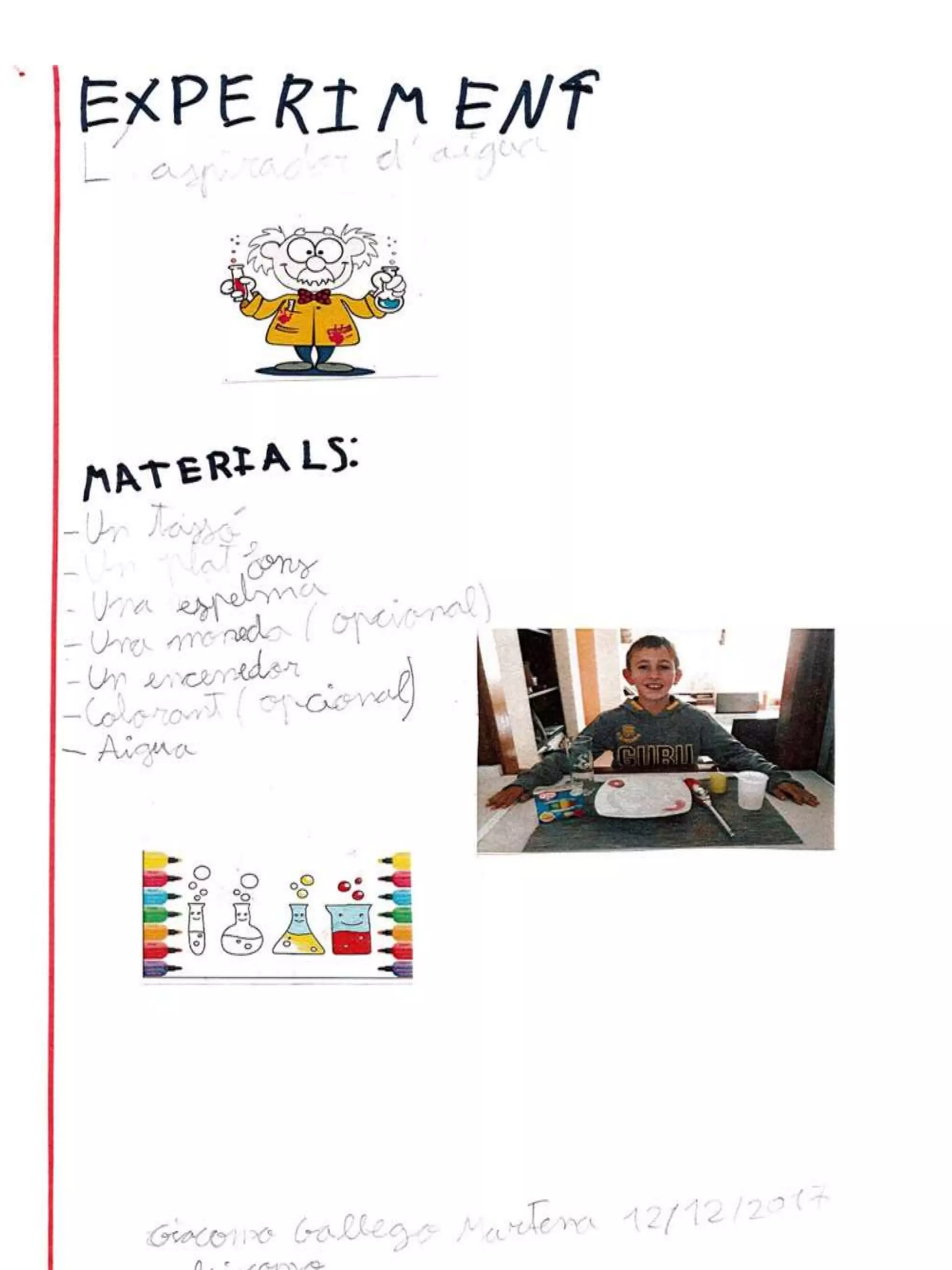 Quadern d'experiments 17/18