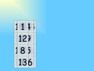 11 10 7 6 14 15 2 3 5 9 4 16 8 12 1 13 