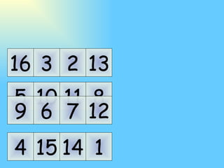 1 5 14 11 8 16 4 13 2 3 10 15 9 7 12 6 