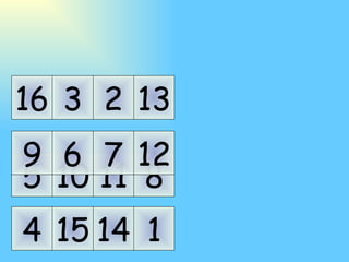 1 5 14 11 8 16 4 13 2 3 10 15 9 7 12 6 