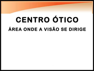 CENTRO ÓTICO ÁREA ONDE A VISÃO SE DIRIGE 
