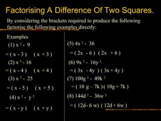 Factorising Brackets Example Quadratic-Factorisation.-Creditnbcbv.ppt