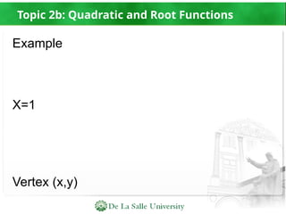 Quadratic and Root Functions PPT for grade 11 | PPTX