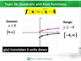 Roots Function Math Quadratic and Root Functions PPT for grade 11 | PPTX