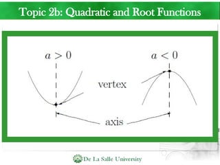Quadratic and Root Functions PPT for grade 11 | PPTX