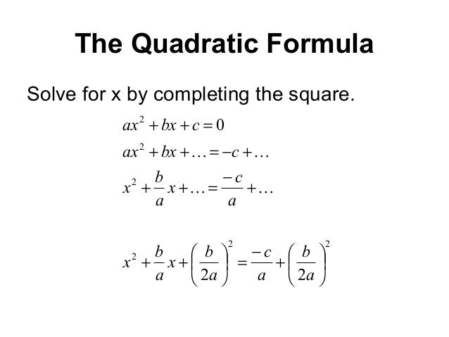 Quadratic Equation And Discriminant