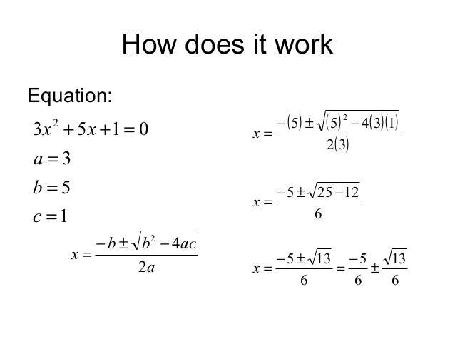 Quadratic Equation and discriminant