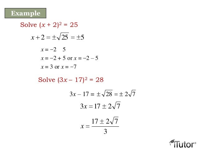Quadratic Equation Quadratic Equation