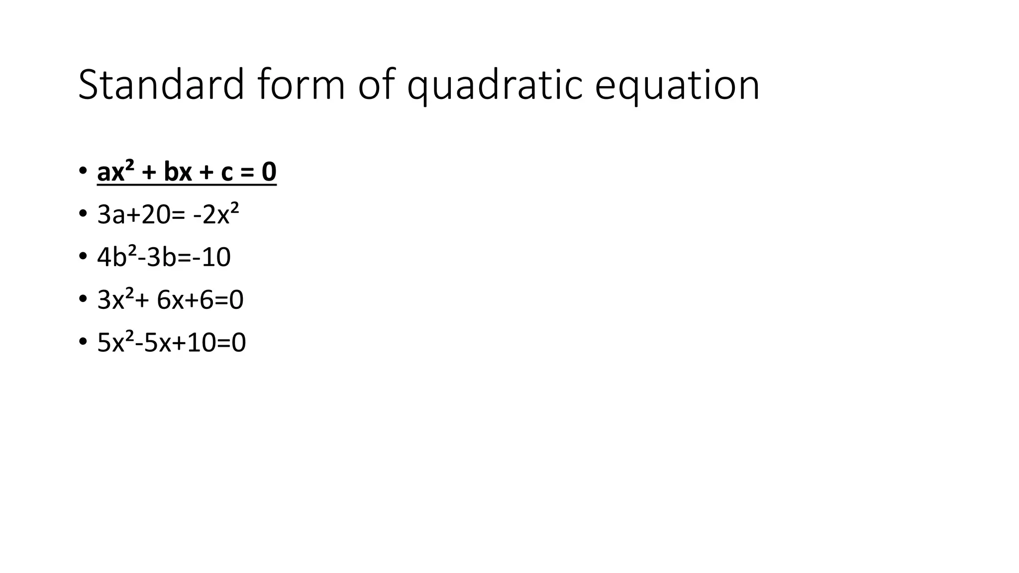 Quadratic equation | PPT