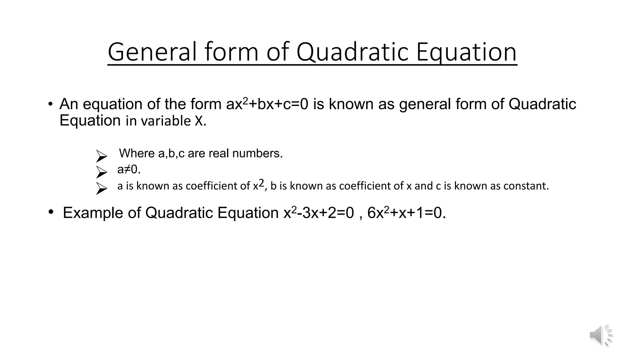 Quadratic equation basic | PPT