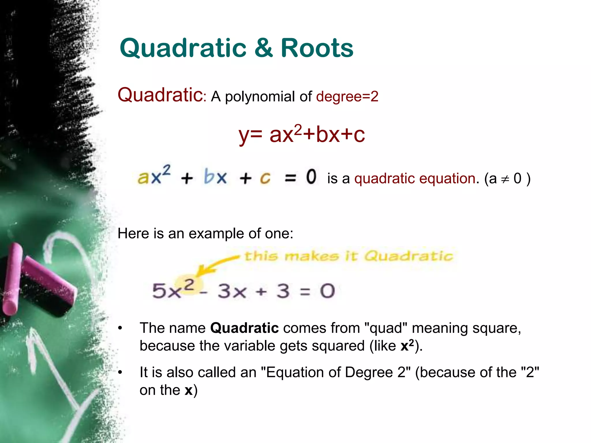 Quadratic equations PPTX