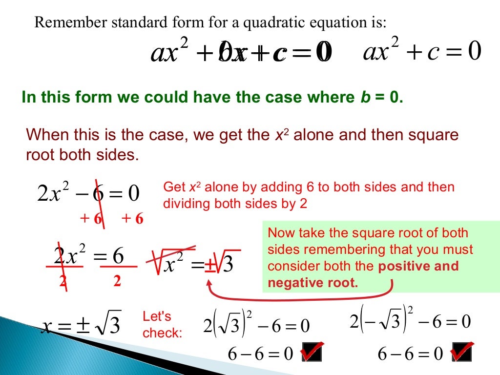 Quadratic equations