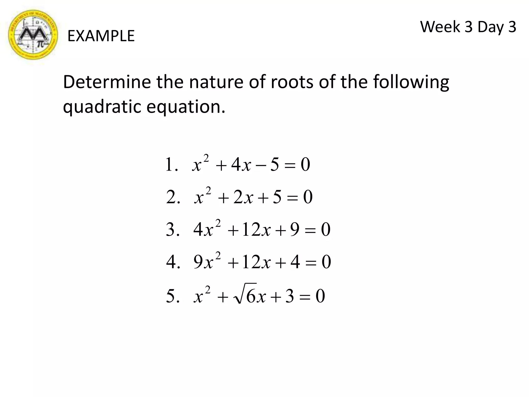 To define complex numbers, and