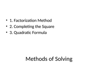 Quadratic Equations class 10 maths ncert | PPTX