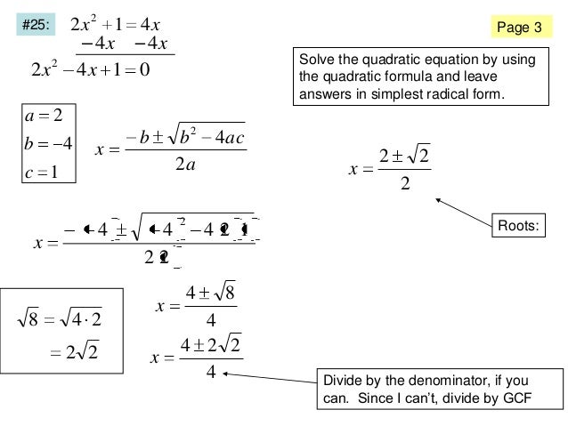 simplest form quadratic equations
Quadratic Formula simplest form quadratic equations
Quadratic Formula