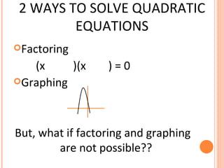 Quadratic Formula Presentation | PPT | Free Download