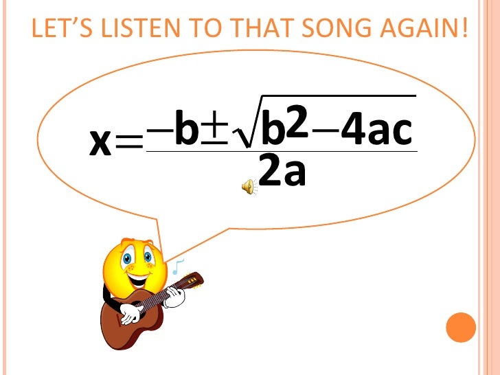 quadratic formula presentation
