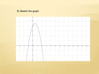 E) Sketch the graph
 