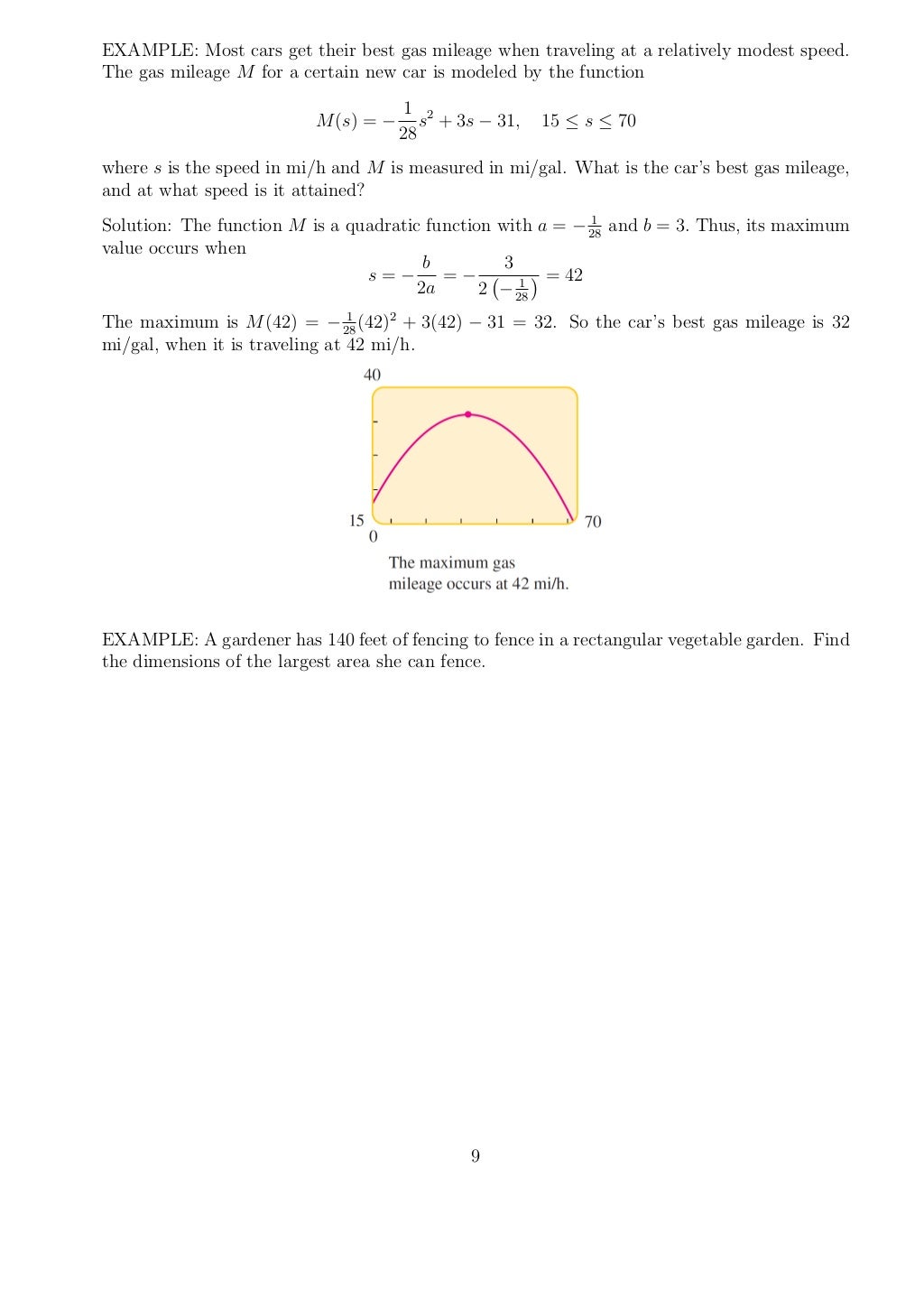 Quadratic functions and models