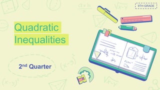 Quadratic
Inequalities
2nd Quarter
9TH GRADE
 