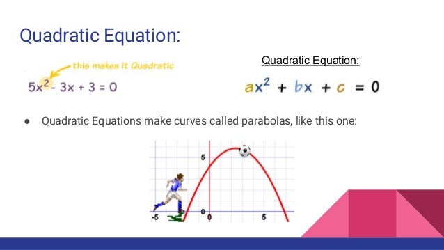 Quadratic Equation In Real Life
